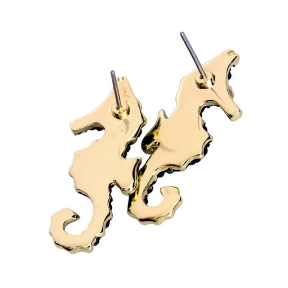 Crystal Seahorse Earrings - Picture 3 of 5